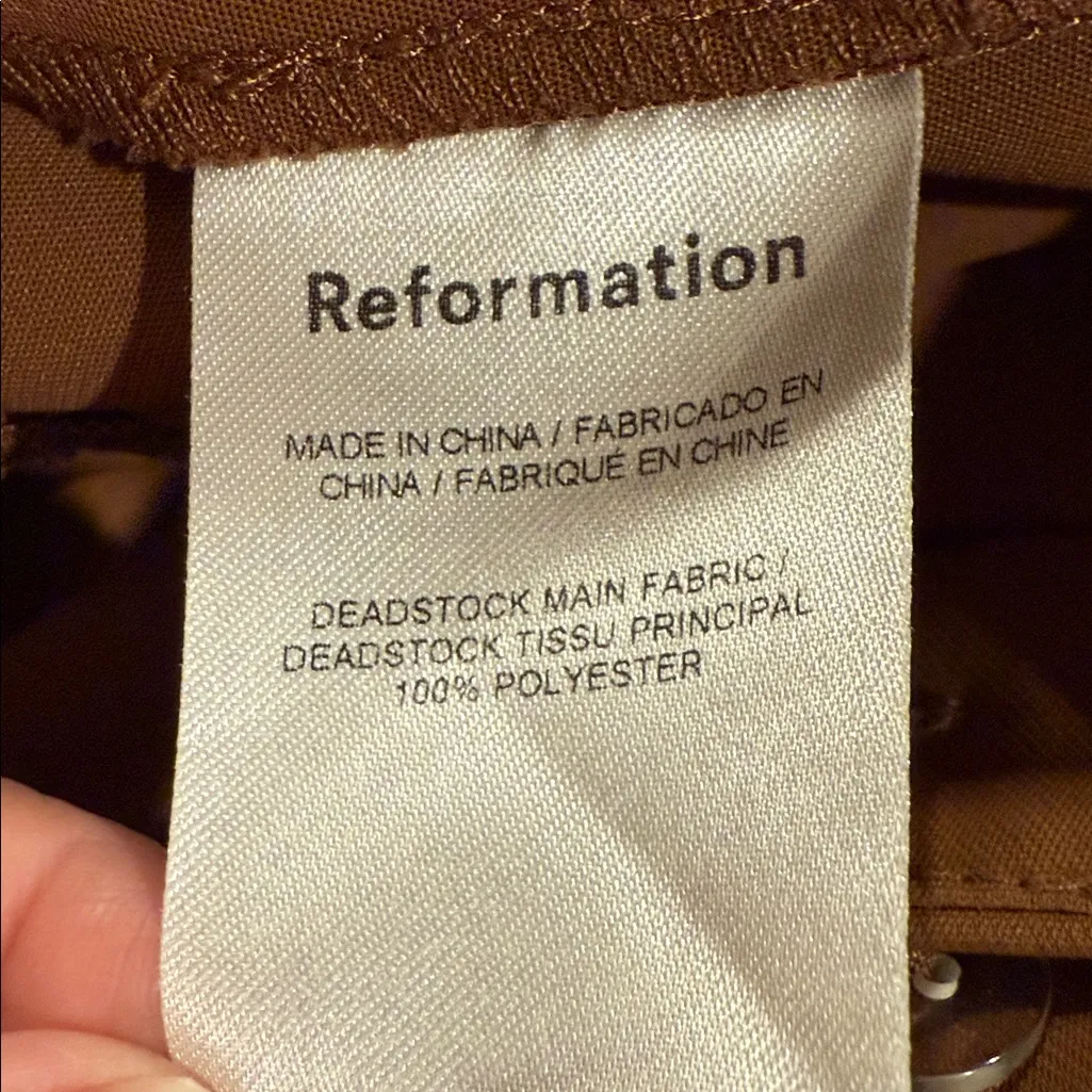 Reformation NWD  Womens 8Tan Flare Pants - Image 13