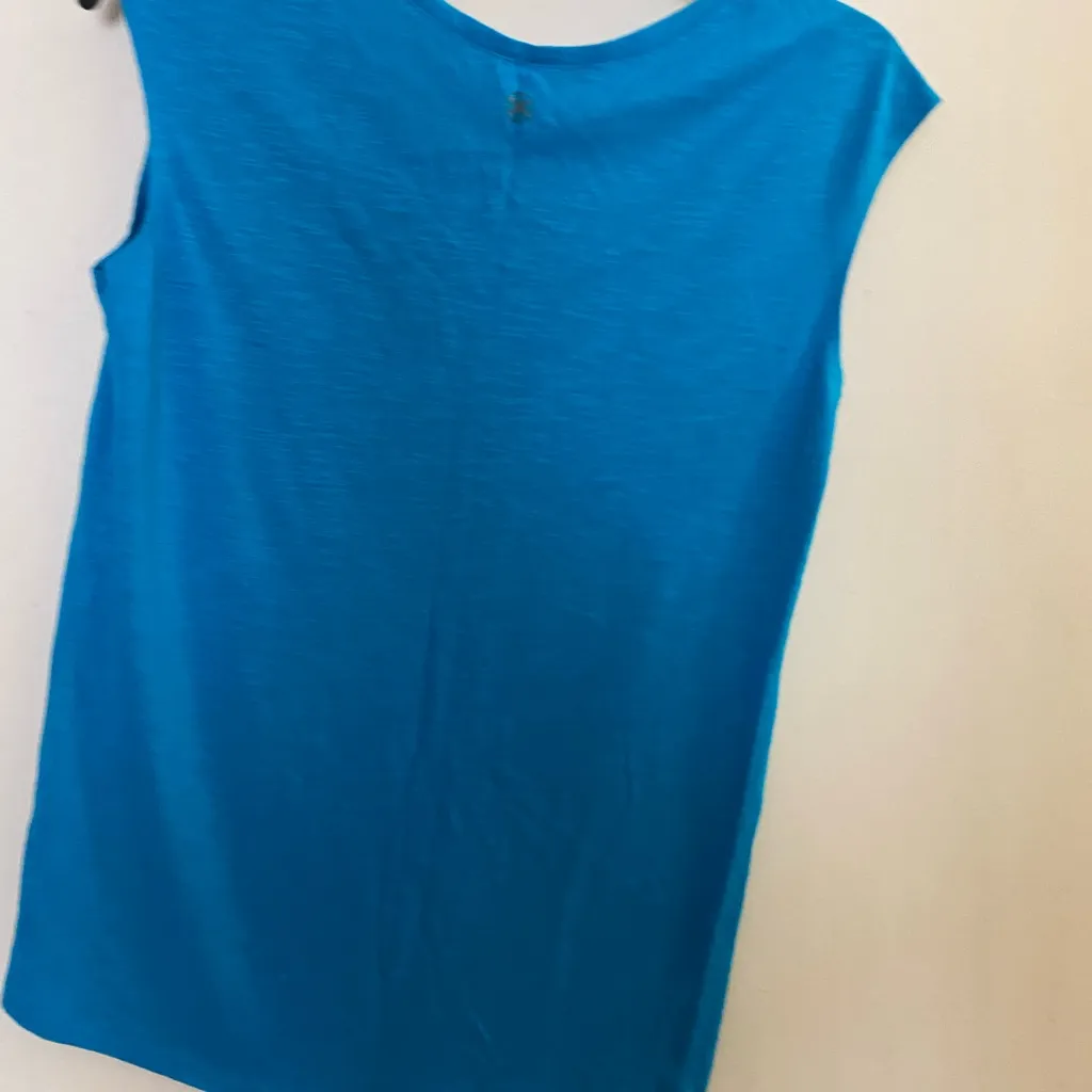 Gaiam Womens Tee T Shirt XS Yoga Hair Dont Care Teal Turquoise Blue Bust 38” - Image 4
