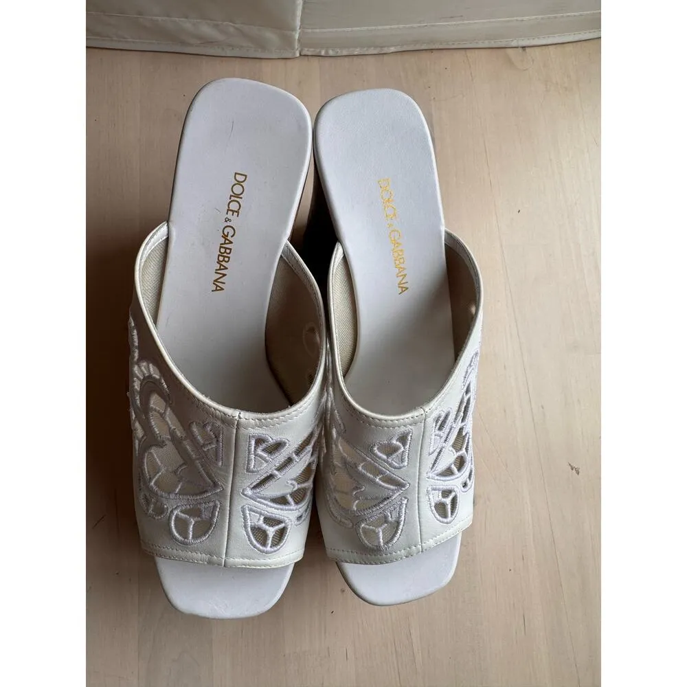 Dolce & Gabbana open-toe platform-sole mules size 37/ US 7 - Image 14