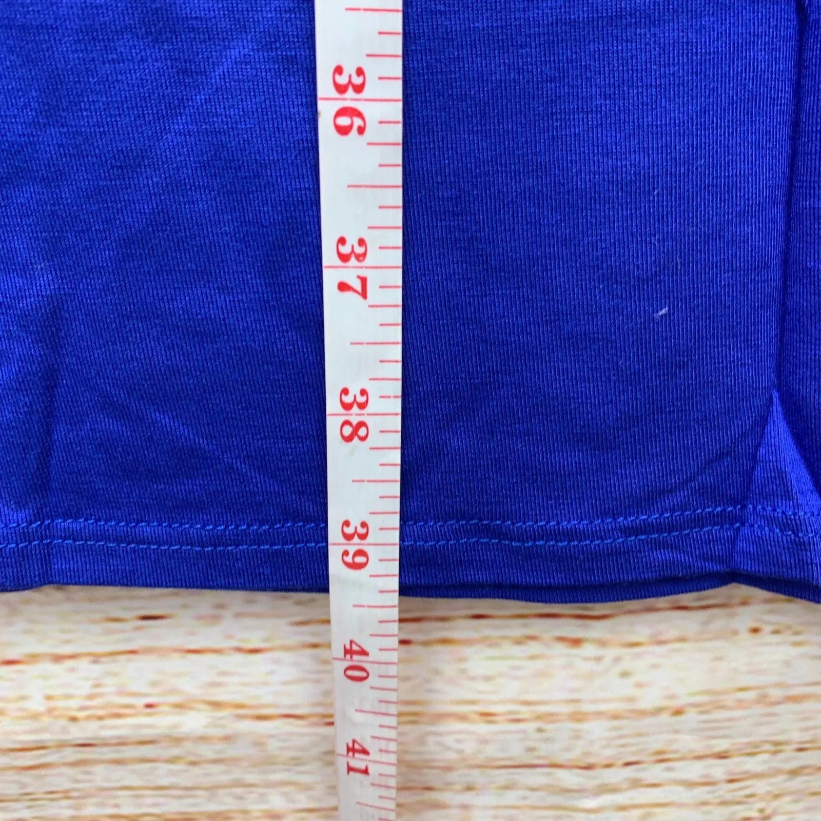 ALL FOR YOU Royal Blue Slim Fit Short Sleeve Knee Length Dress Women's Large New - Image 3