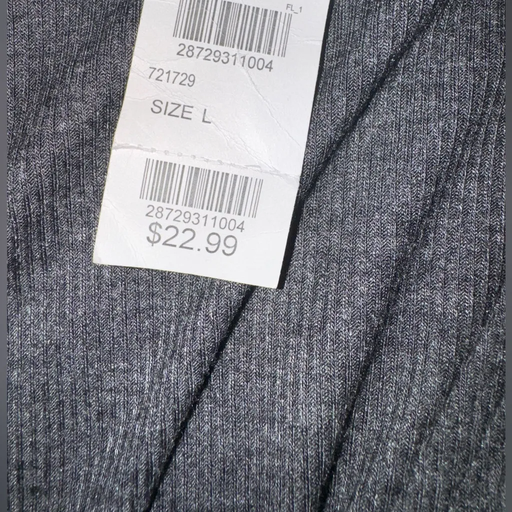 Full Tilt Gray Wrap Blouse with 3/4 Sleeves - Image 4