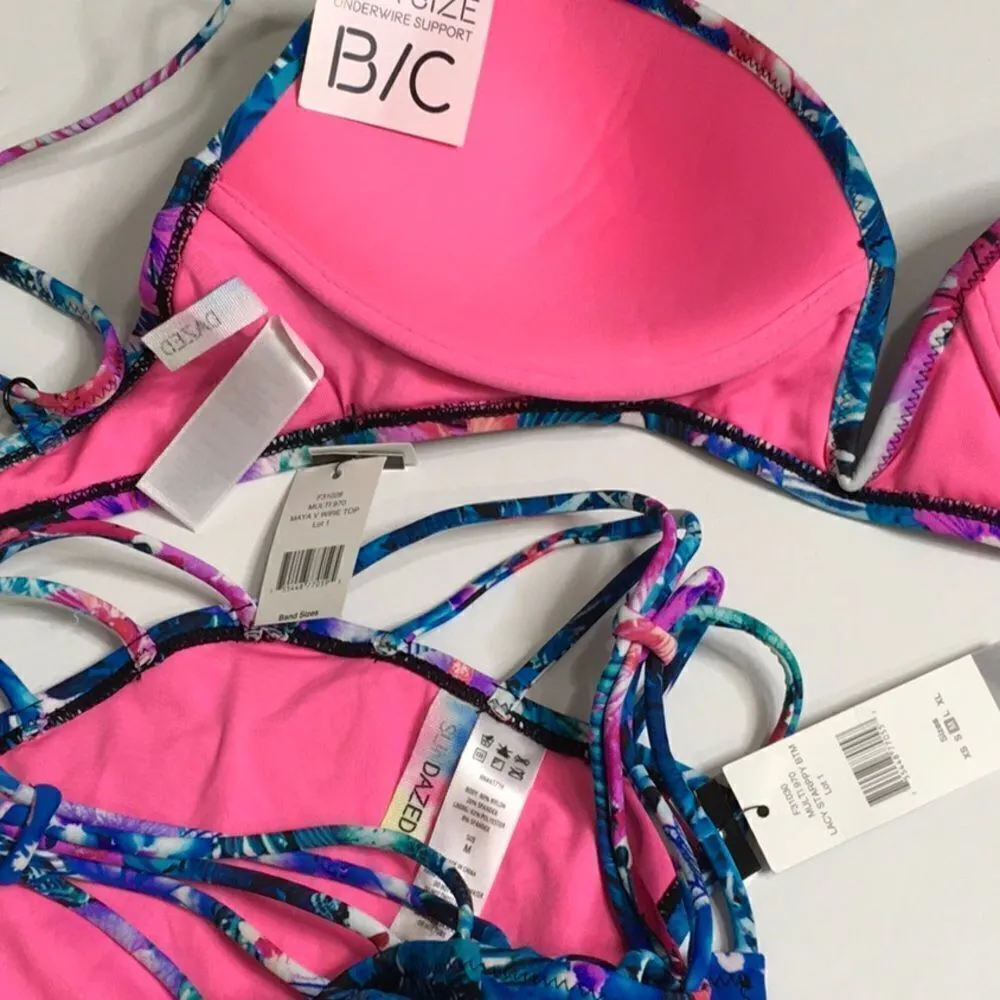 New. Strappy Tropical bra sized bikini set. 34/B - Image 10