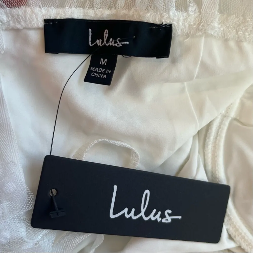 NWT | Lulu’s Sweetheart Style White Polka Dot Bustier Tiered Midi Dress - Image 8