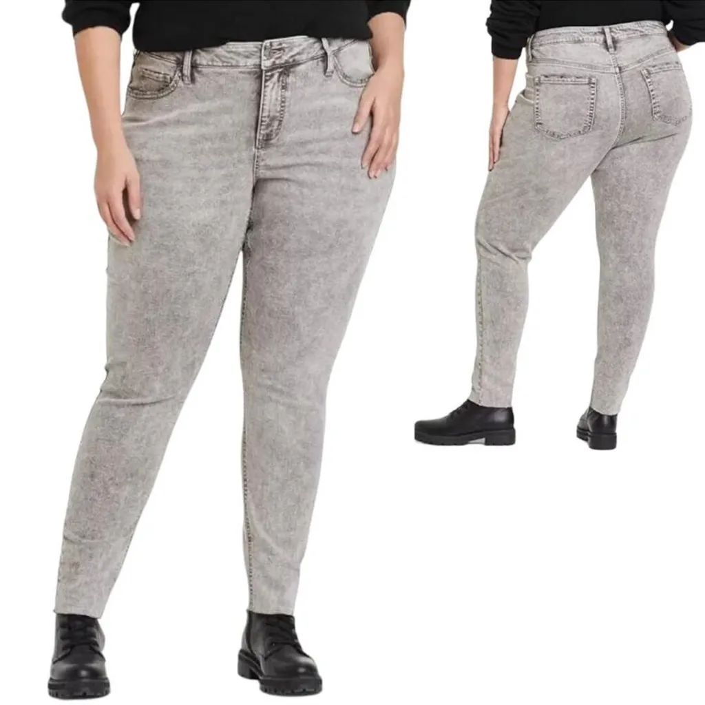 Ava & Viv High-Rise Ankle Skinny Jeans Gray 18W NWT - Image 2