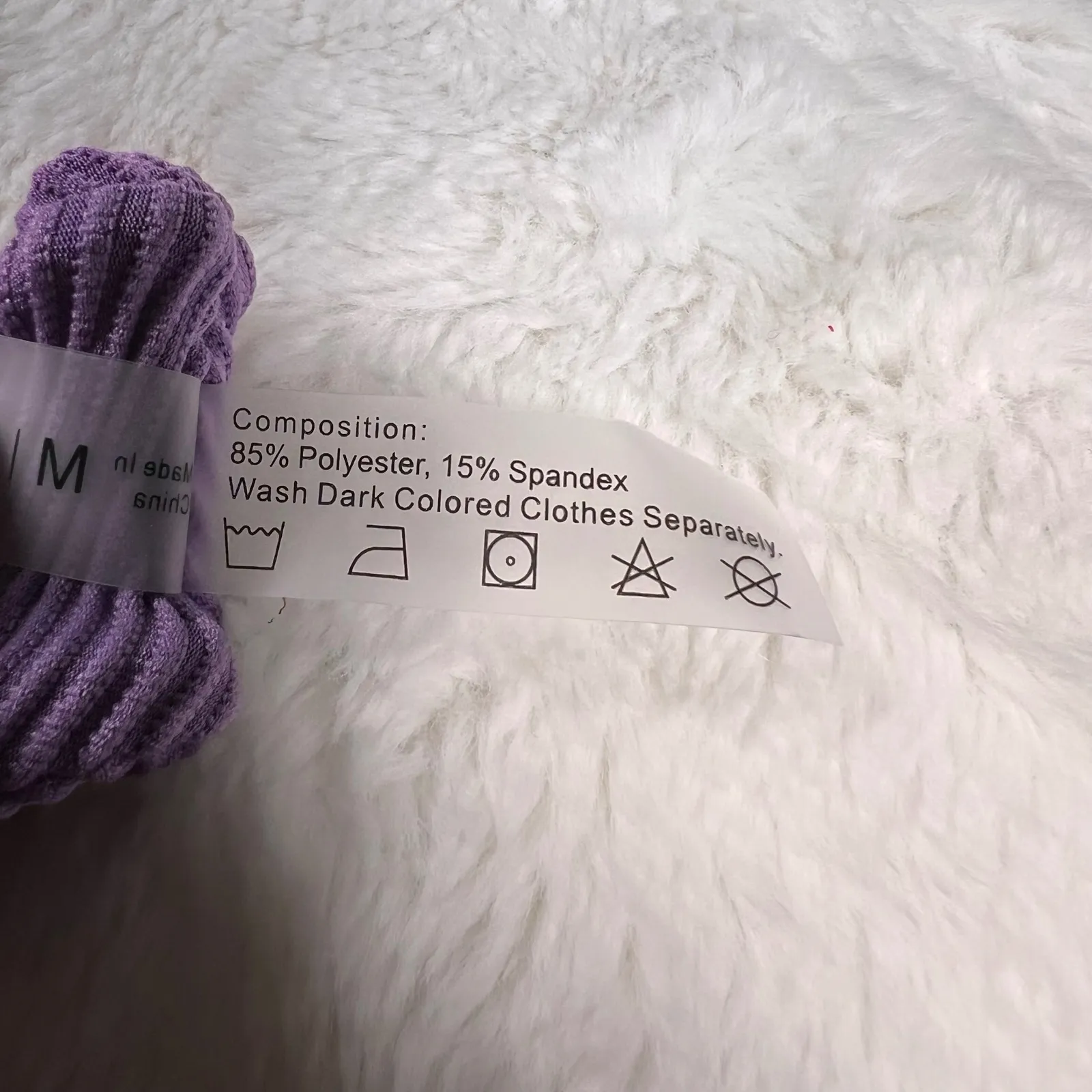 Zaful Purple Ribbed Underwire Bikini Set Swimsuit Bra Top High Cut Bottom Size 6 - Image 7