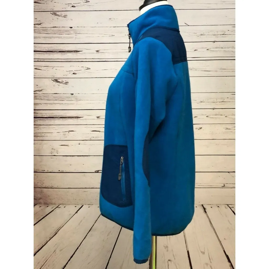 Green Tea Small  Fleece Jacket  Full Zip Coat Blue‎ Anthropologie Womens Aqua - Image 3