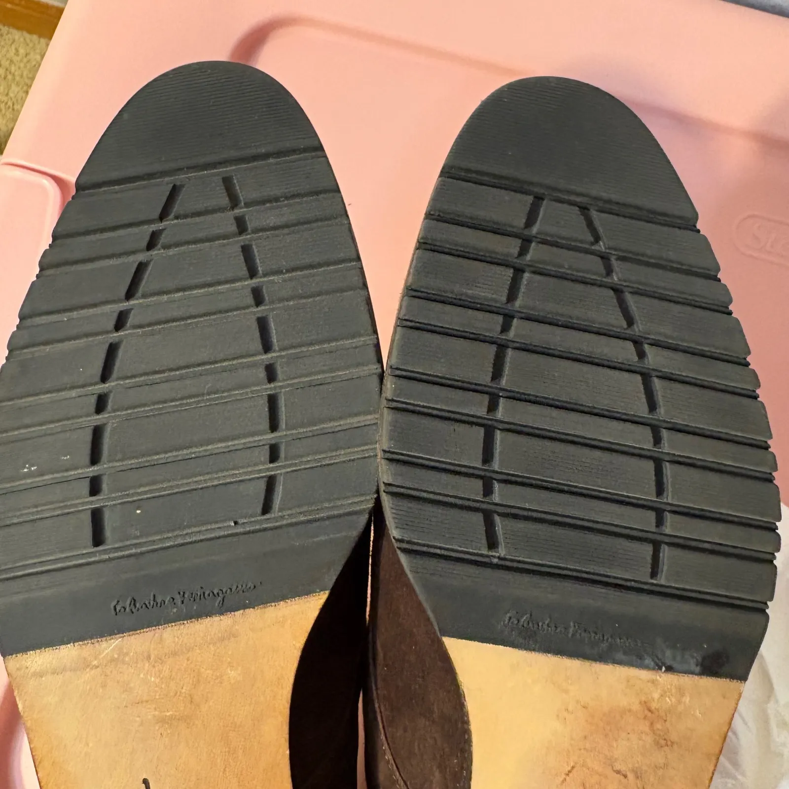 Salvatore Ferragamo Monk Strap Suede Loafers women's Size 9 AAA Brown Italy VTG - Image 9