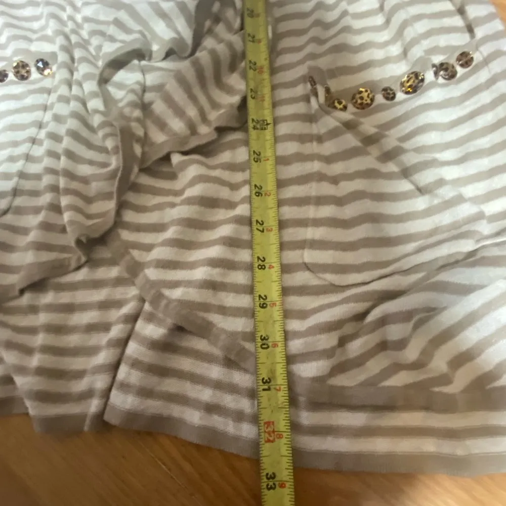 🏷️🏷️Women’s Medium Peck & Peck light striped duster cardigan - Image 11