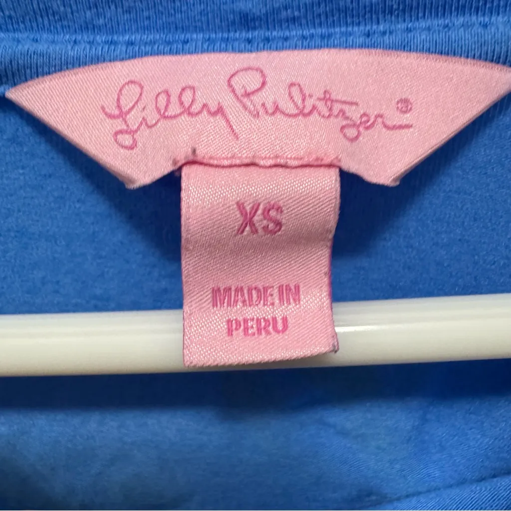 Lilly Pulitzer Finn Long Sleeve Giraffe Baby Blue Gray Size X-Small - Image 3