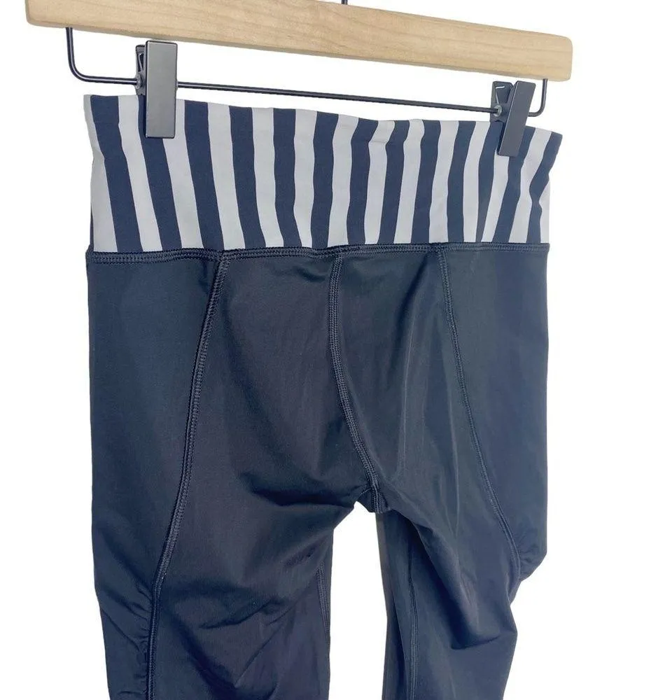 Lululemon Water Bound Crop Legging Black Running Swim Sweat Wicking Size 4 - Image 6