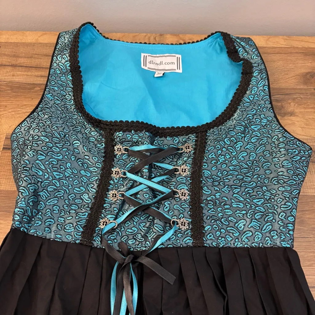 Drindl Ocktoberfest Octoberfest German Austrian Corset Dress Costume Dress Up Black Size 4 - Image 5