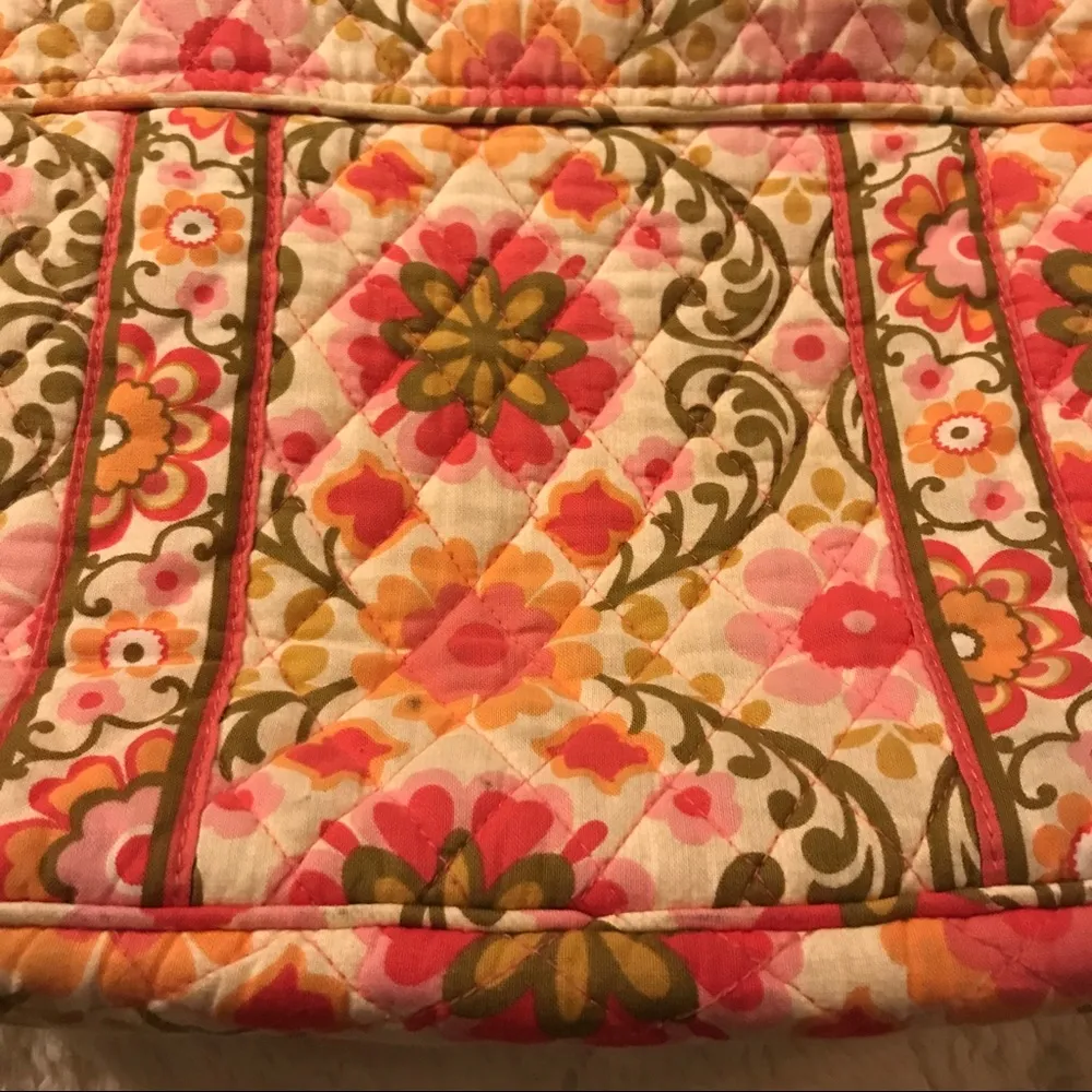 Vera Bradley Pink & Orange Floral Print Purse - Image 2