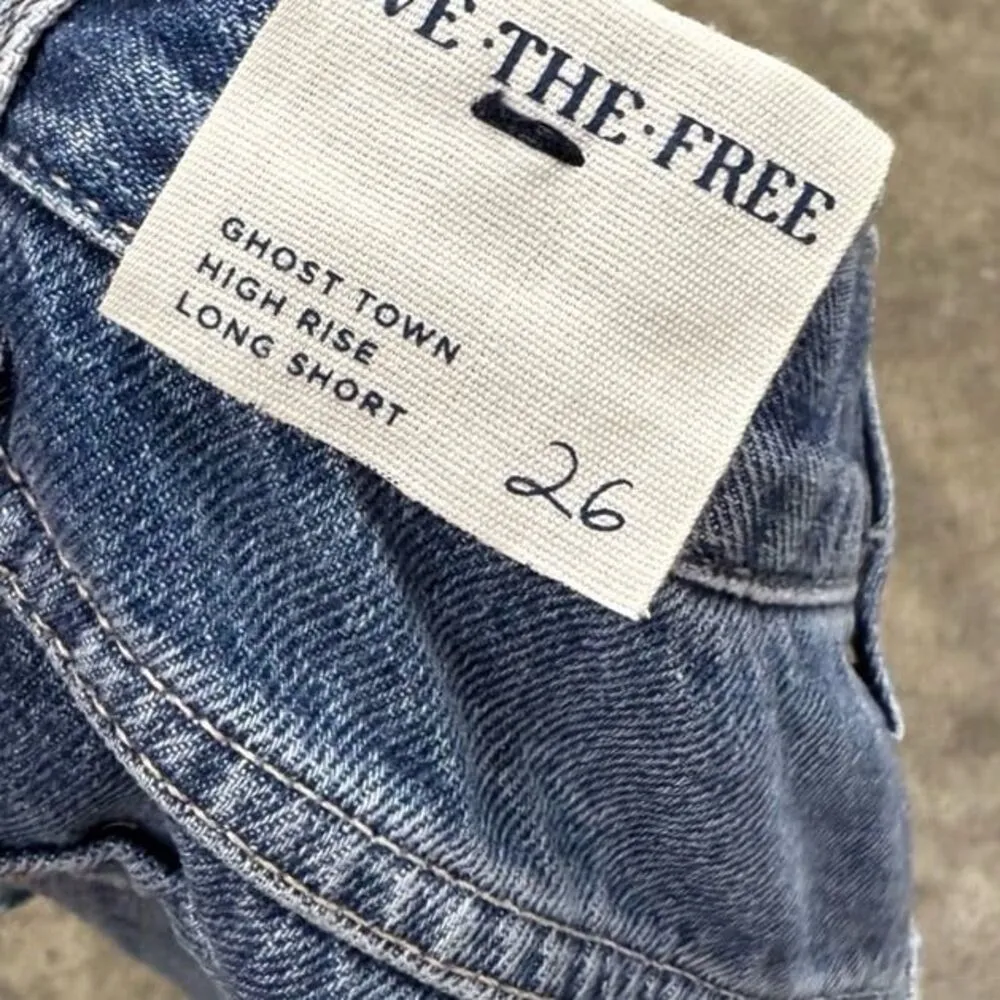 Free People Ghost town high rise long Jean shorts - Image 8
