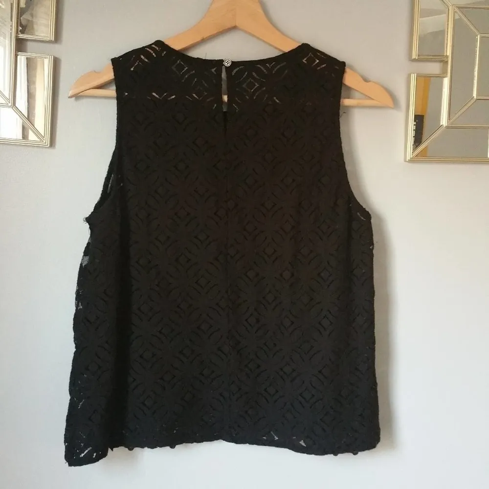 Sophie Rue Sleeveless Lace Top Black Size Large - Image 2