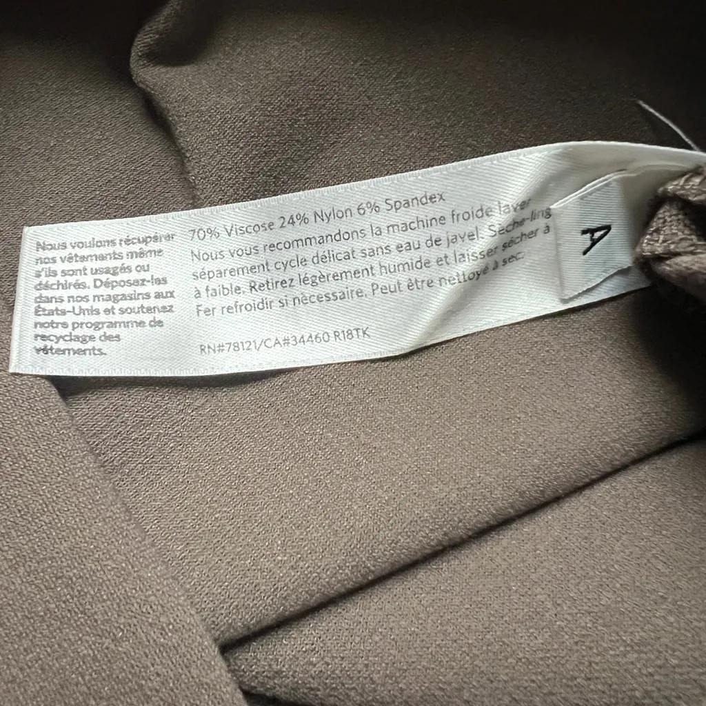 Eileen Fisher Crepe Sleeveless Side Zip‎ Dress Size Medium Gray Taupe Lagenlook - Image 4