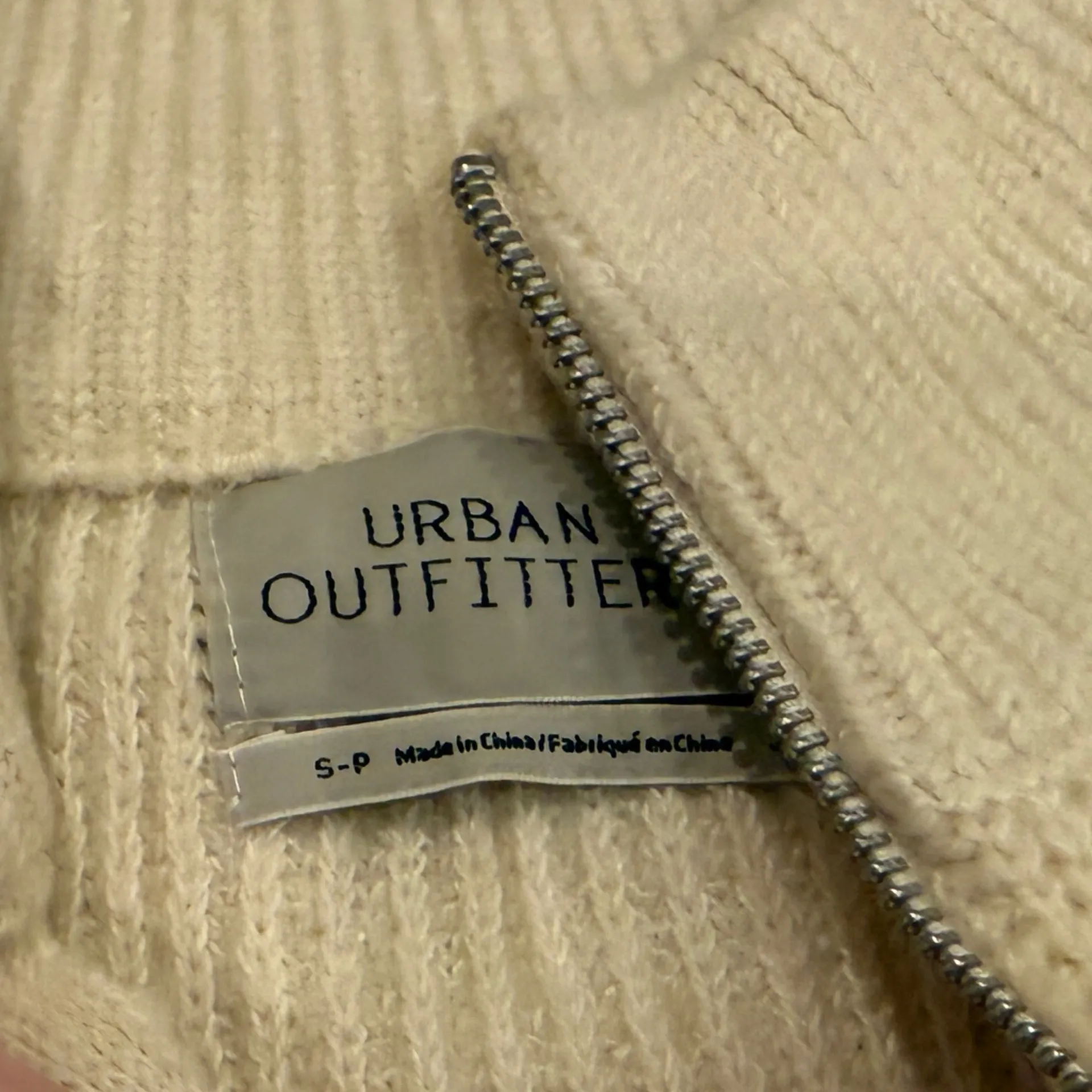 Urban Outfitters Cream Half-Zip Sweater - Image 2