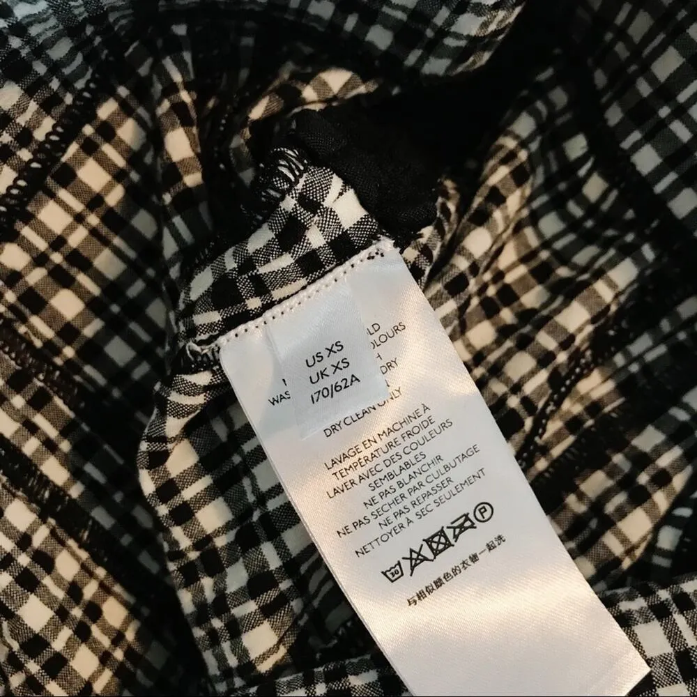 Urban Outfitters  Darren Seersucker Black White Plaid Mini Skirt XS new nwt - Image 13