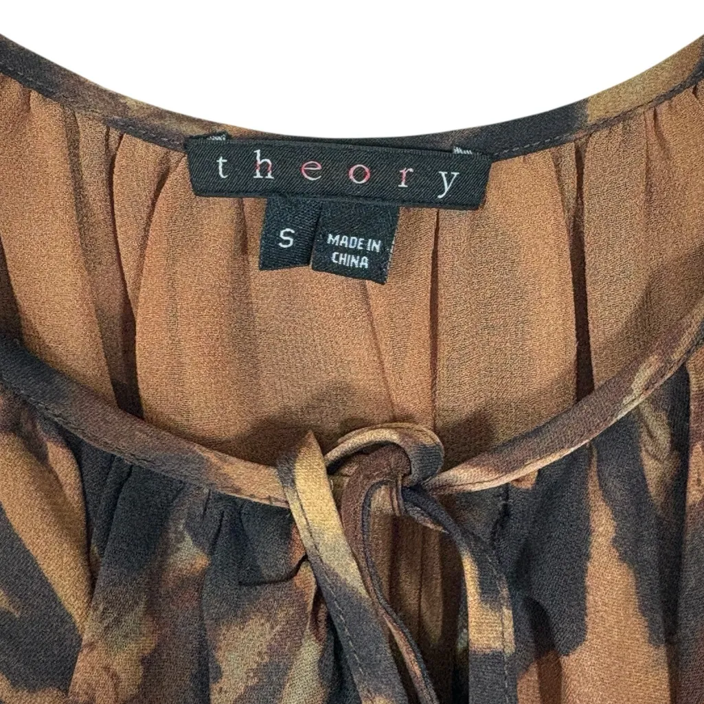 THEORY Edeva Jungle Silk Animal Leopard Print Sleeveless maxi dress S - Image 5