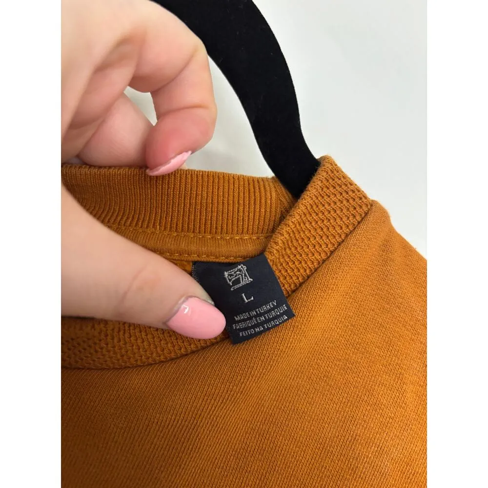 Scotch & Soda Sweatshirt Mens Large Amsterdams Blauw Pullover Burnt Orange Knit - Image 4