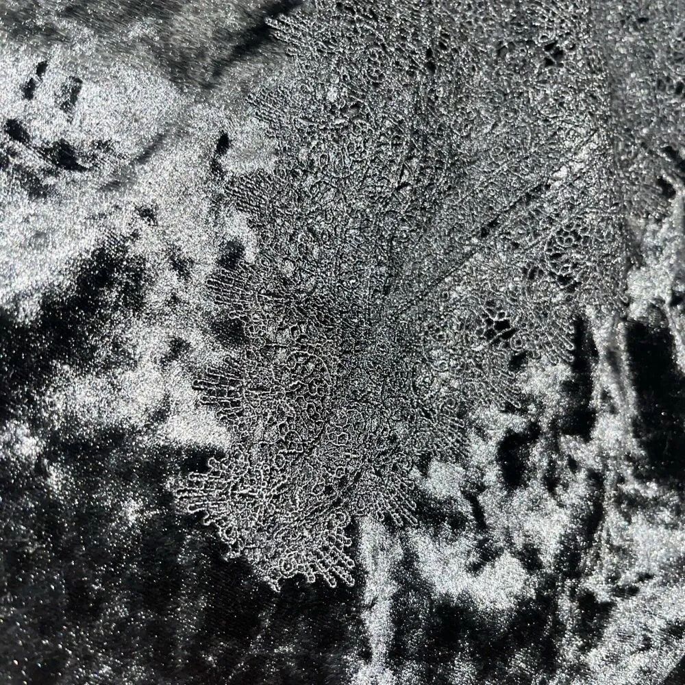 NWT S Small Wayf Black Sleeveless Lace Up Velour Top Tank Blouse B3 - Image 8