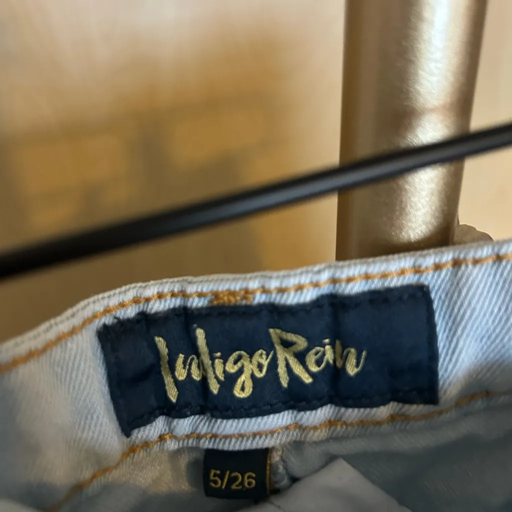 Indigo Rein Light Blue Distressed Jean Shorts - Image 3