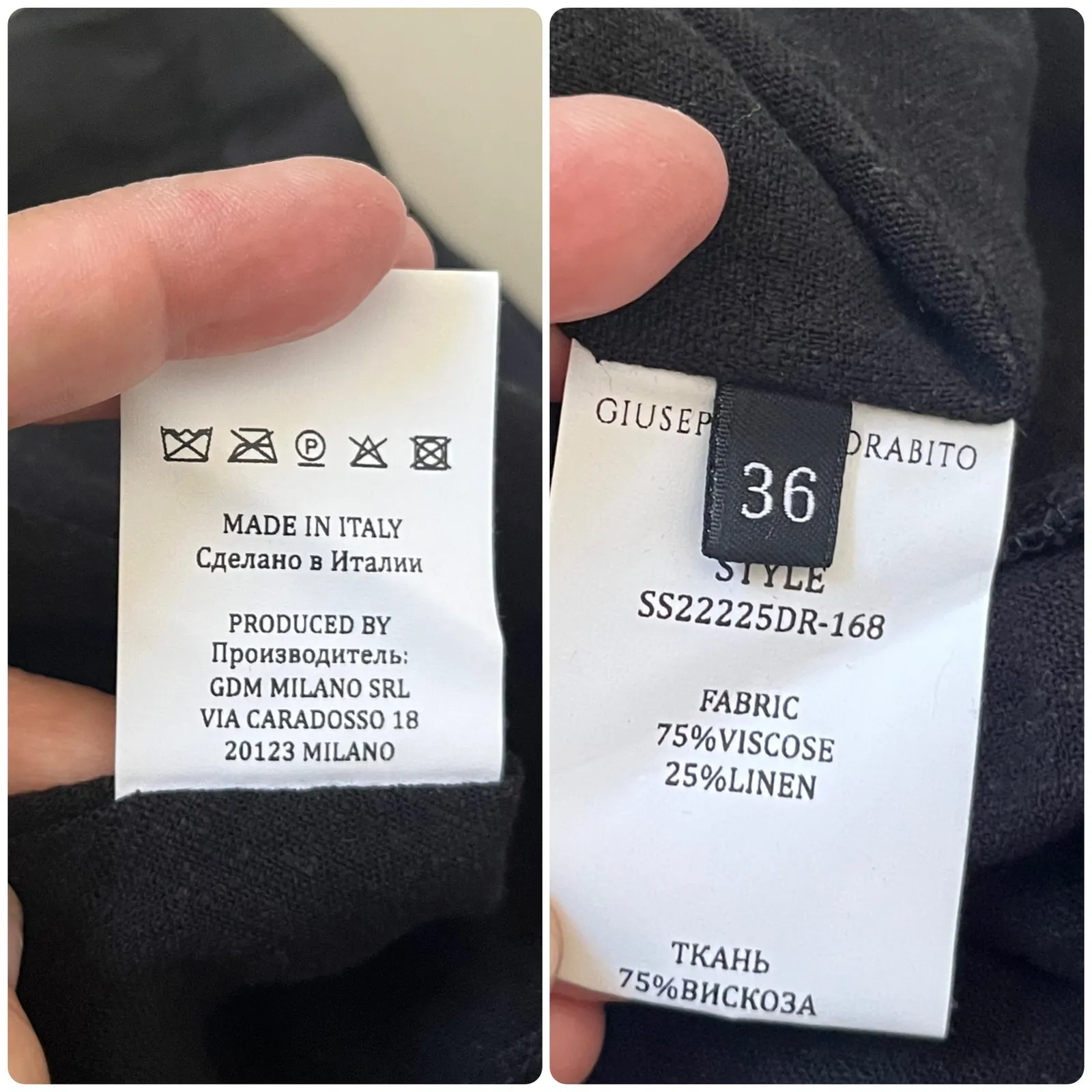 Giuseppe Di Morabito Asymmetric Hem Side High Slit Rhinestone Strap Dress 00 Black - Image 12