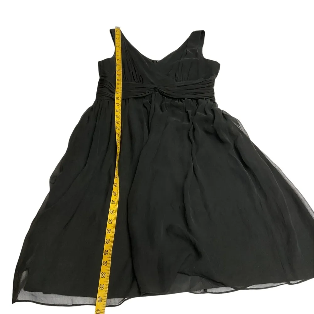 Donna Morgan Women's‎ Jessie Sleeveless Chiffon Cocktail Dress 12 Black Wedding - Image 13