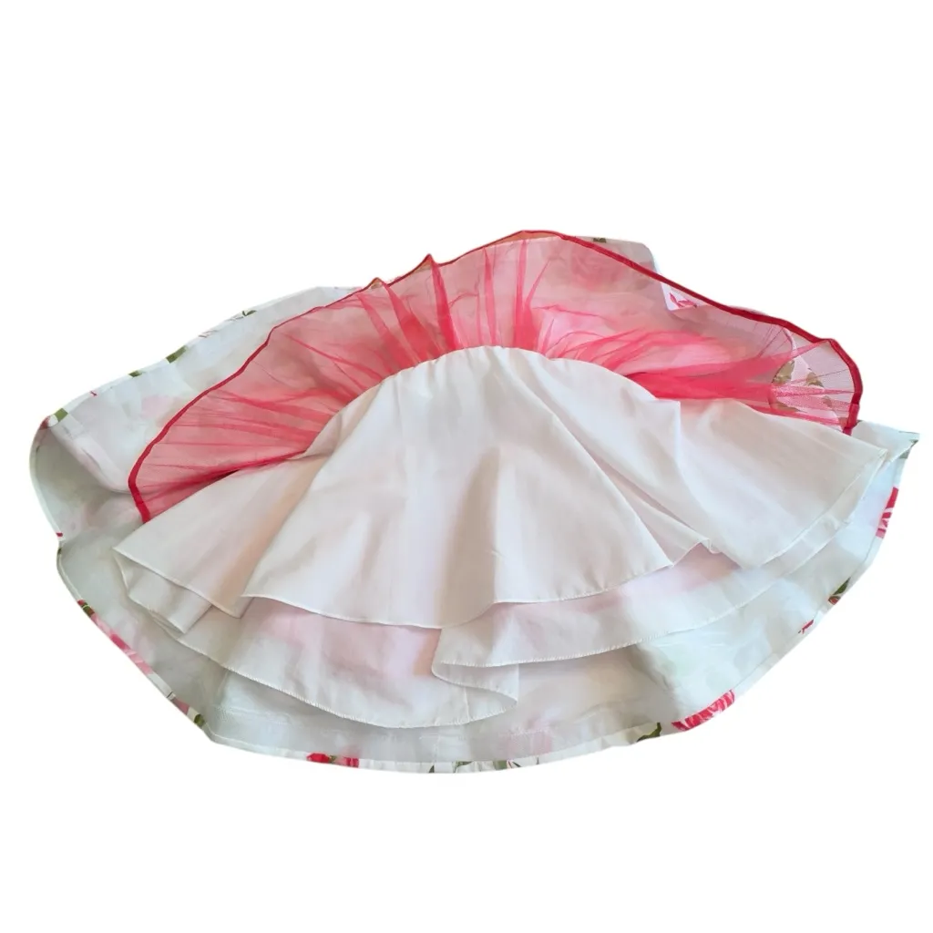 Sherri Hill White Floral Rose Print Fit & Flare Skirt 50563 Designer Size 0 EUC - Image 13