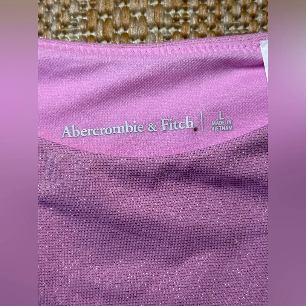 Abercrombie & Fitch Women's Pink Cheeky Bikini Bottoms,Bathing Suit,Size L,NWT - Image 2