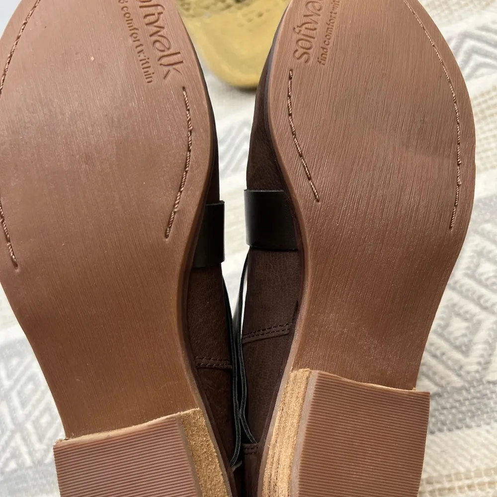 SoftWalk Rayne Women's Ankle Bootie Brown Size 8N Faux Fur Lined Casual - Image 10