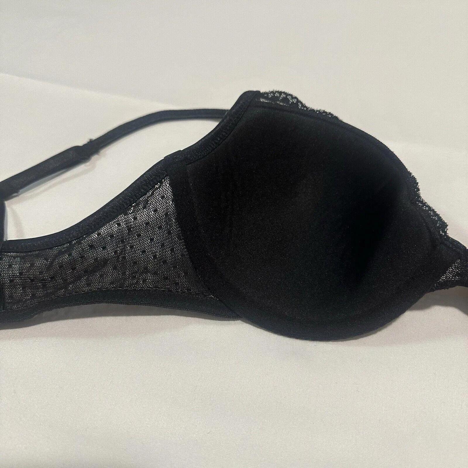 Lily Of France Black Lace Floral Bra 34C Women’s Underwire Lined - Image 9