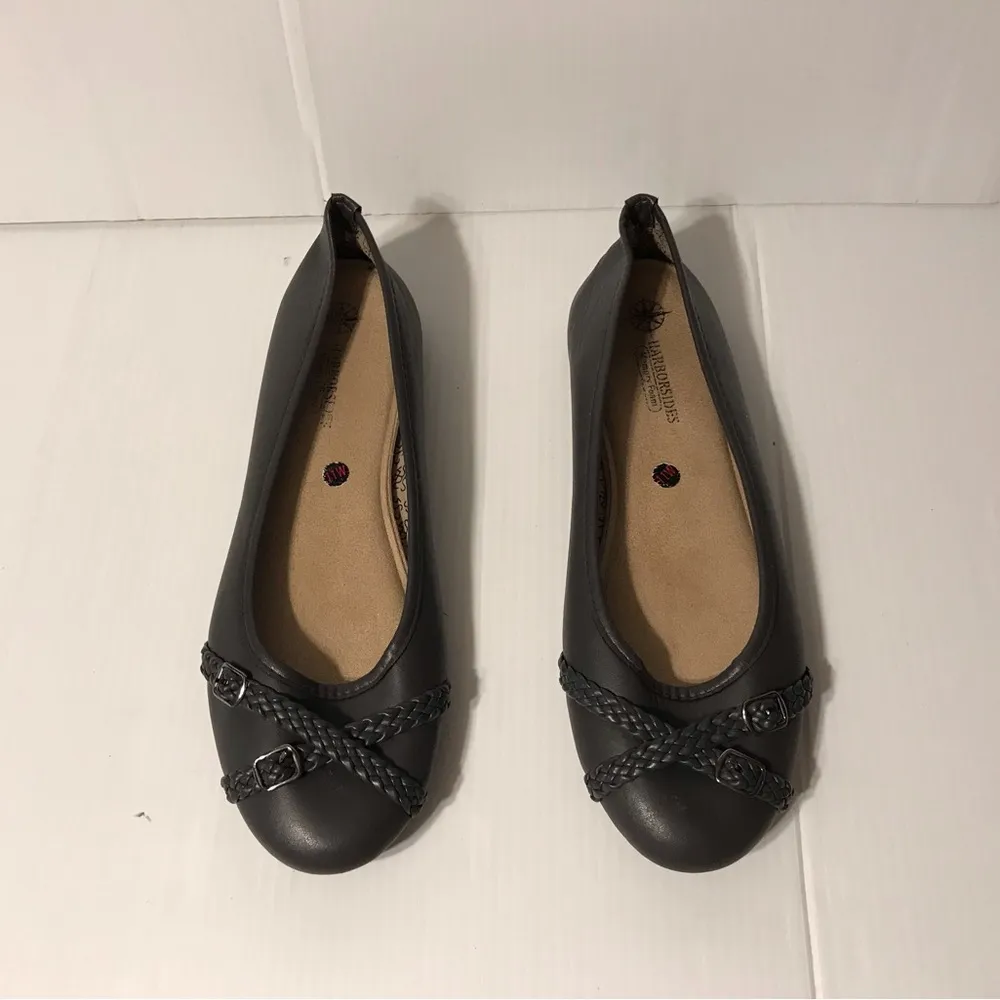 Harborsides memory foam comfort shoes flats gray women size 11 W - Image 5