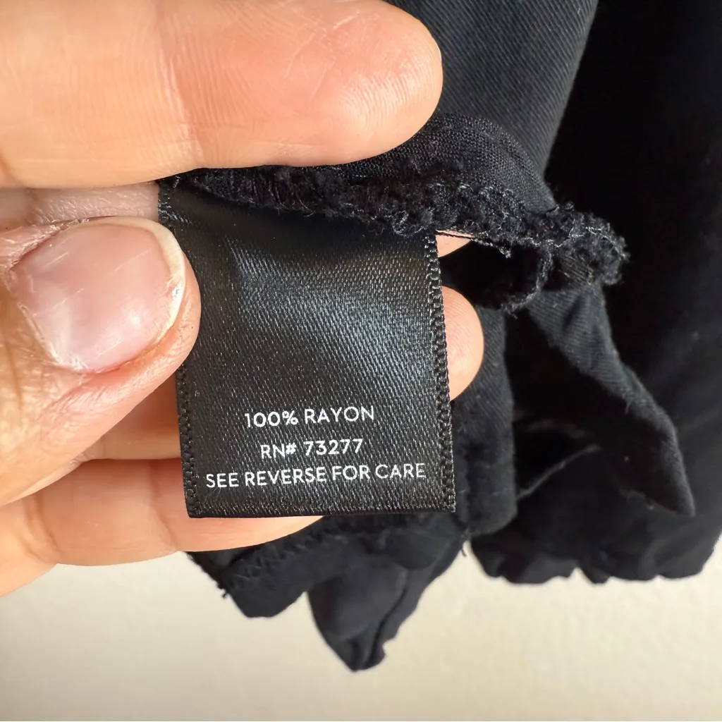 Simply Vera Vera Wang Black Sleeveless Waterfall Vest SZ:1X - Image 6