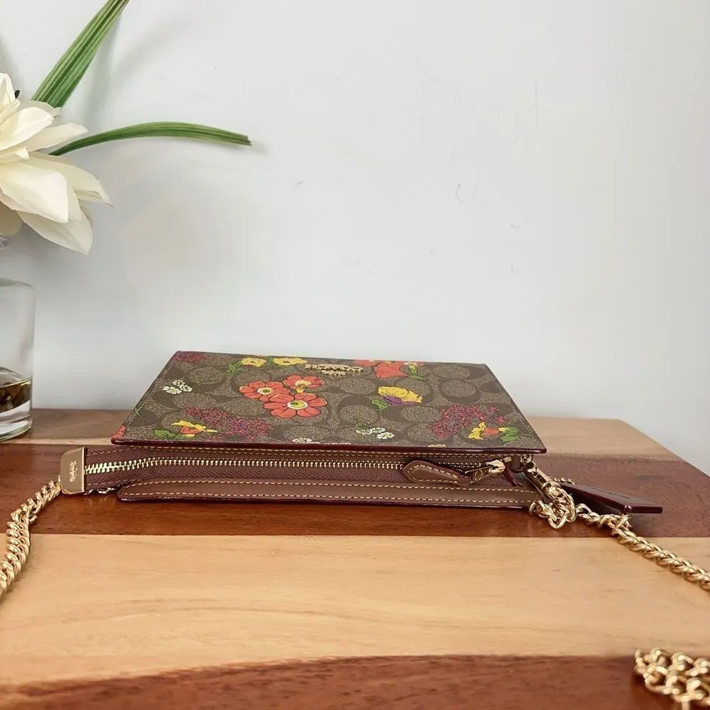 NWT COACH Slim Crossbody In Signature‎ Canvas With Floral Print - Image 4