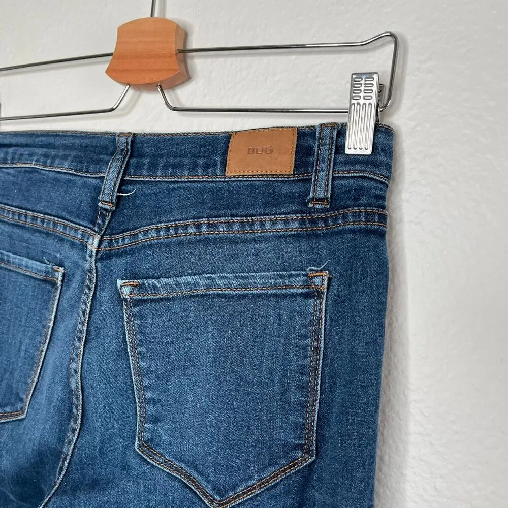 BDG Urban Outfitters Womens Dark Wash High Rise Cigarette Ankle Jeans 28W - Image 5