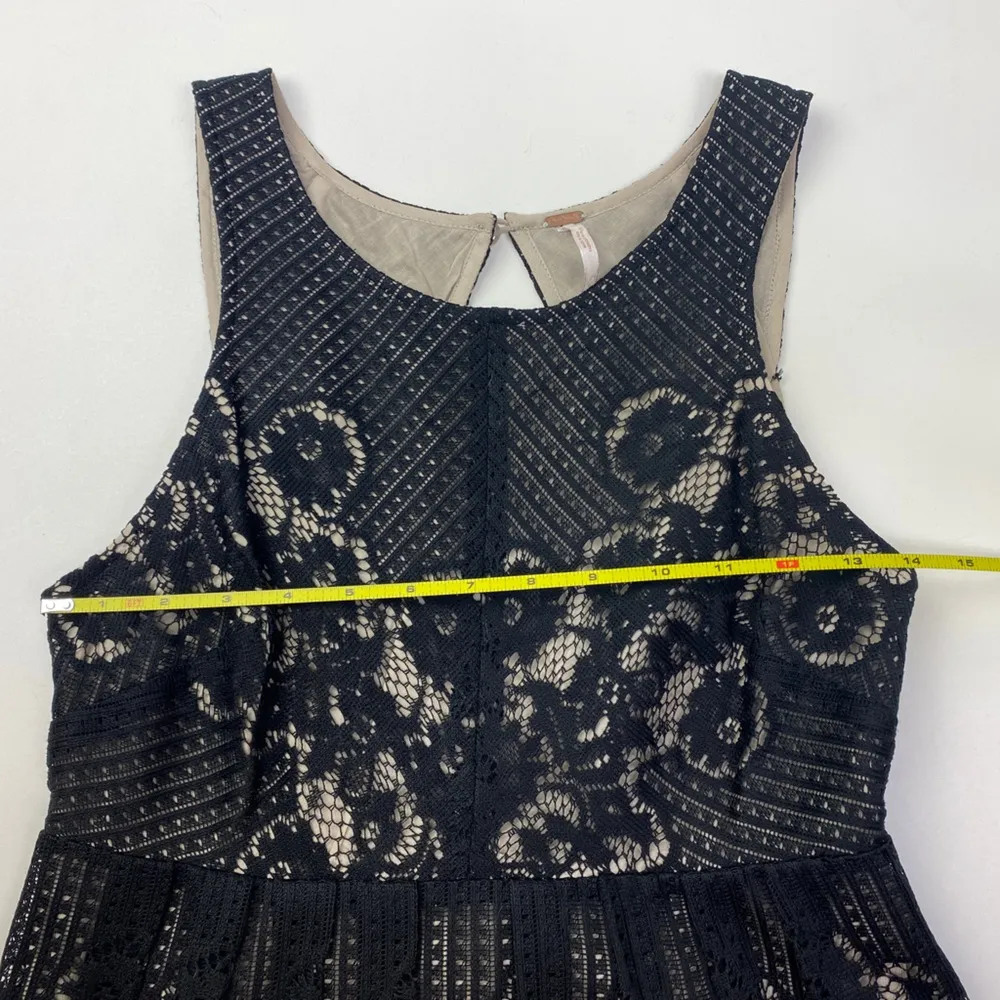 Free People Black Lace Sleeveless Dress Size 2 - Image 9