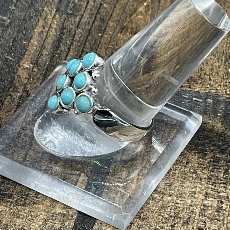 BARSE Sterling Silver Tesserae Turquoise Ring Sz 8 NWT Blue - Image 2