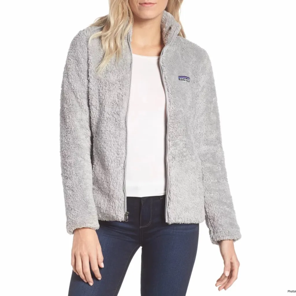 Patagonia Los Gatos Full Zip Jacket Sherpa Gray Fur Fuzzy Sherpa Size M - Image 5