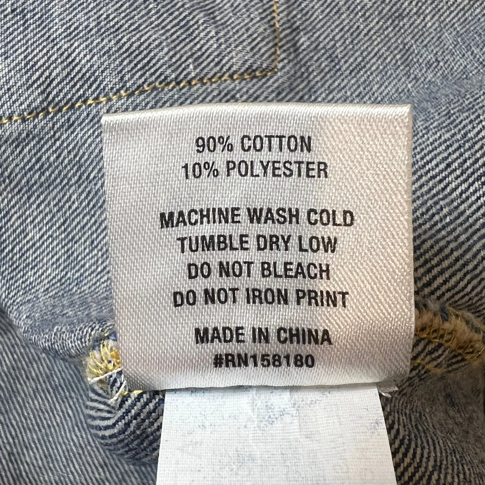 Honor The Gift Women's Medium Light Wash Denim Camp Shirt Jacket Streetwear Blue - Image 11