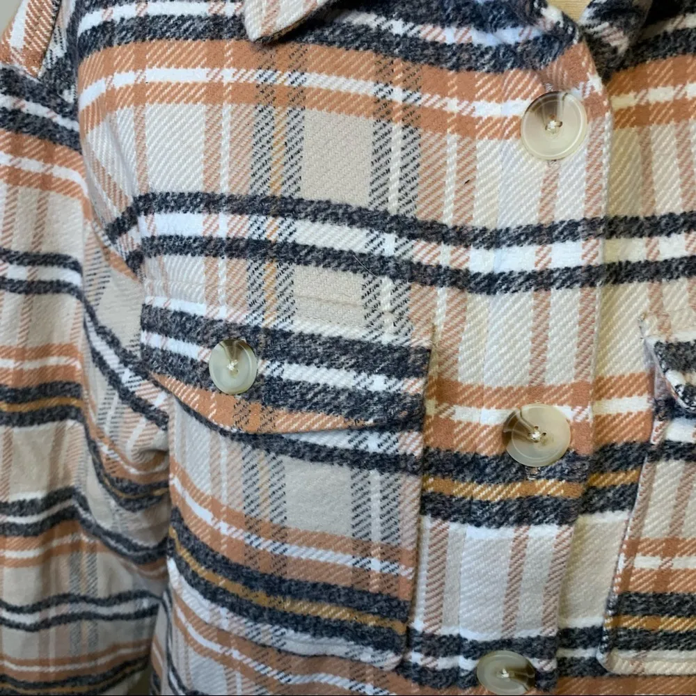 Universal Thread Mid Length Plaid Shacket S - Image 6