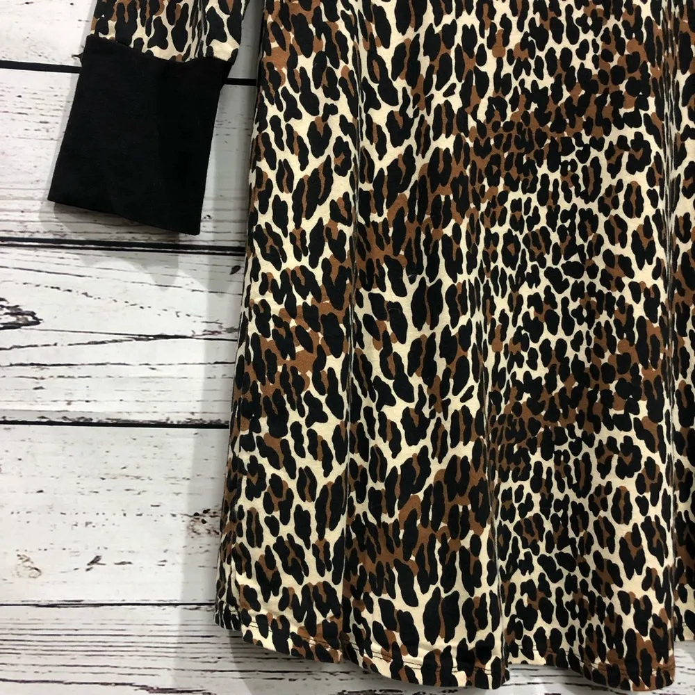 Betsey Johnson Animal Leopard Print Pajamas Nightie Sleep Shirt Dress - Image 4