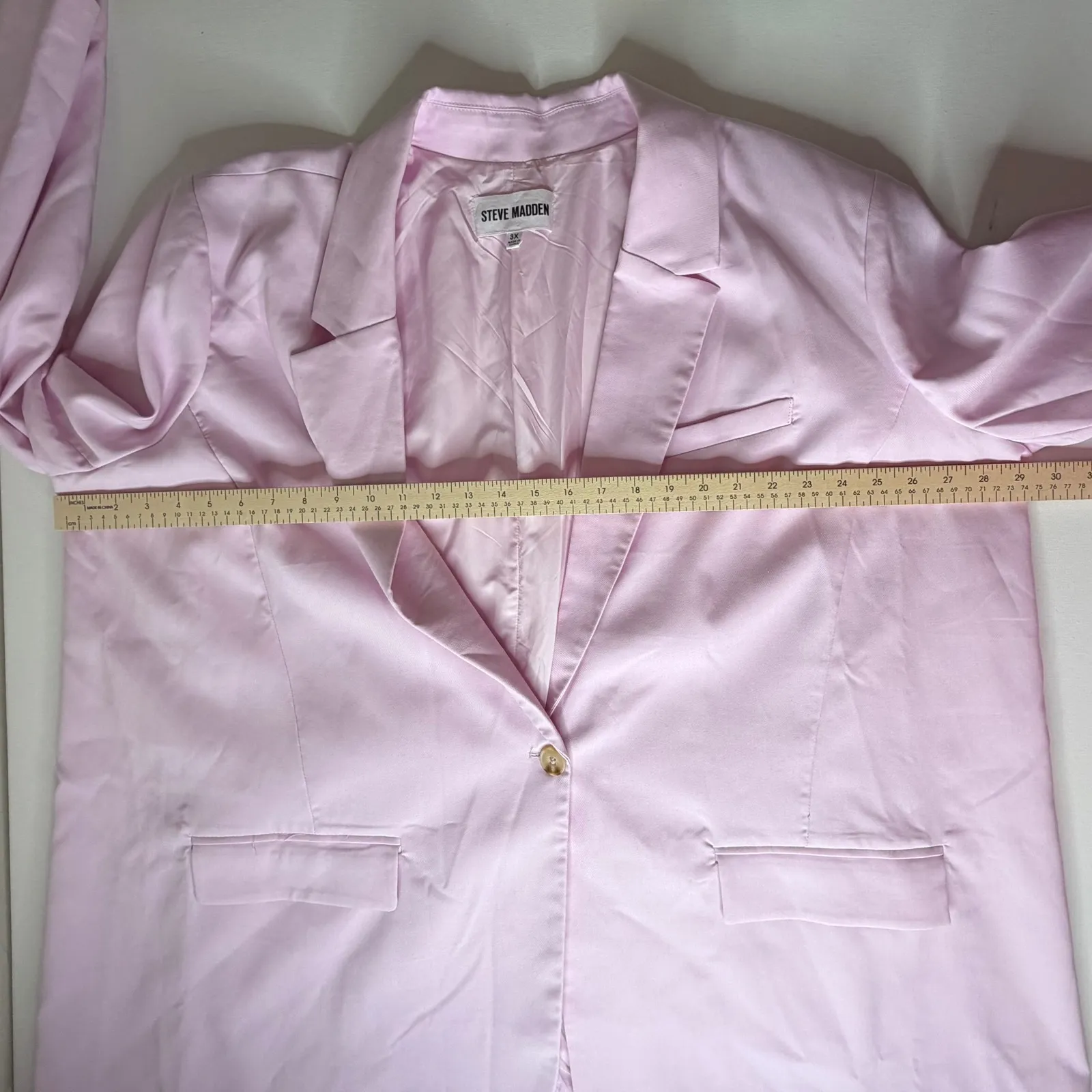 Steve Madden Blazer Size 3X Pink Coquette Pastel Soft Girl Office Career Girly - Image 9