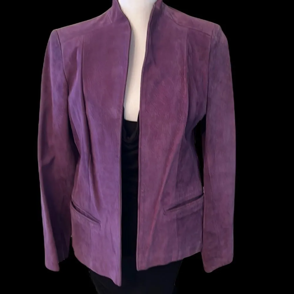 Avanti vintage sz10 purple suede jacket EVC see last 5 photos for signs of wear - Image 2