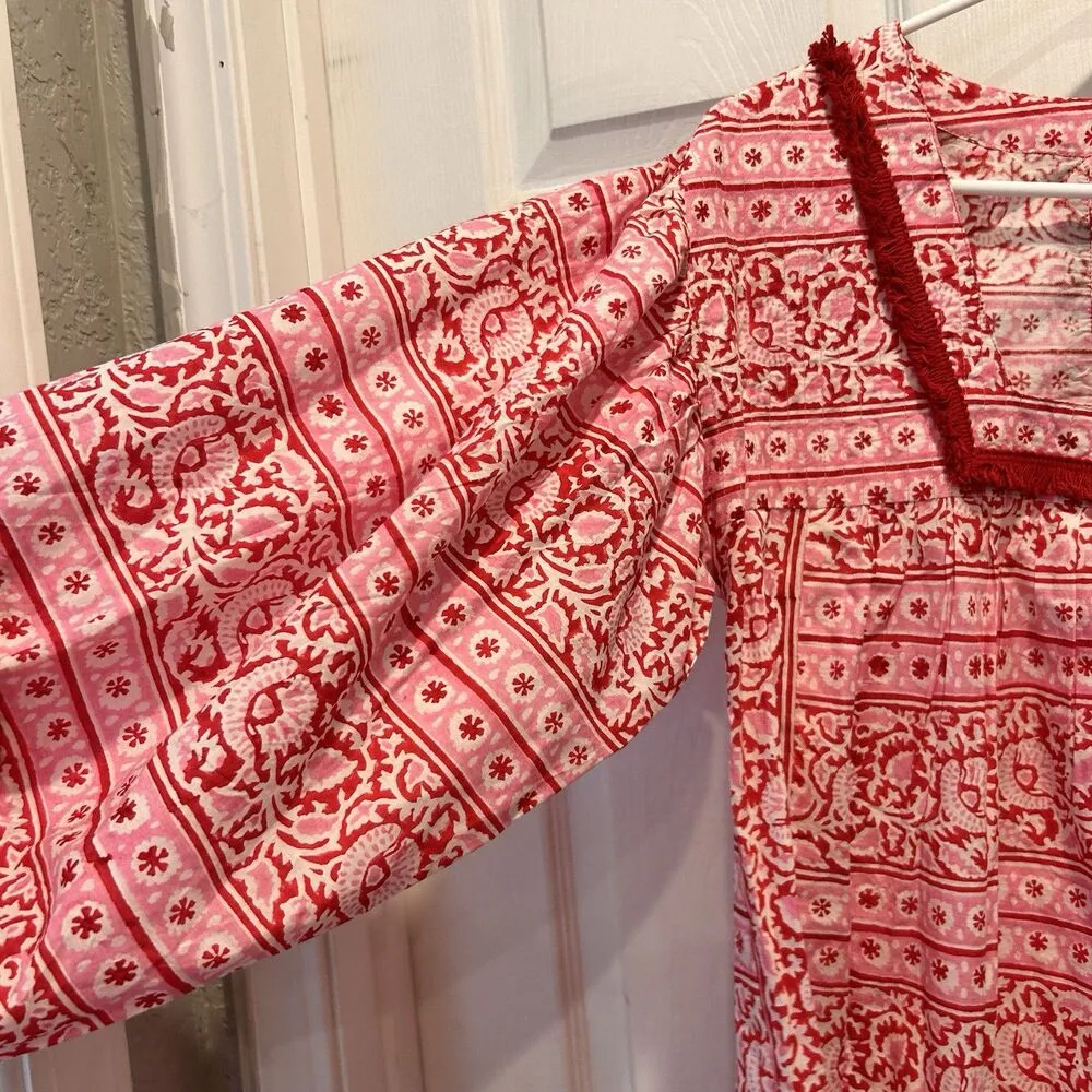 Tuckernuck Catalans Heat Wave Dress Cover Up Women’s‎ Size Large Red Pink Resort - Image 4