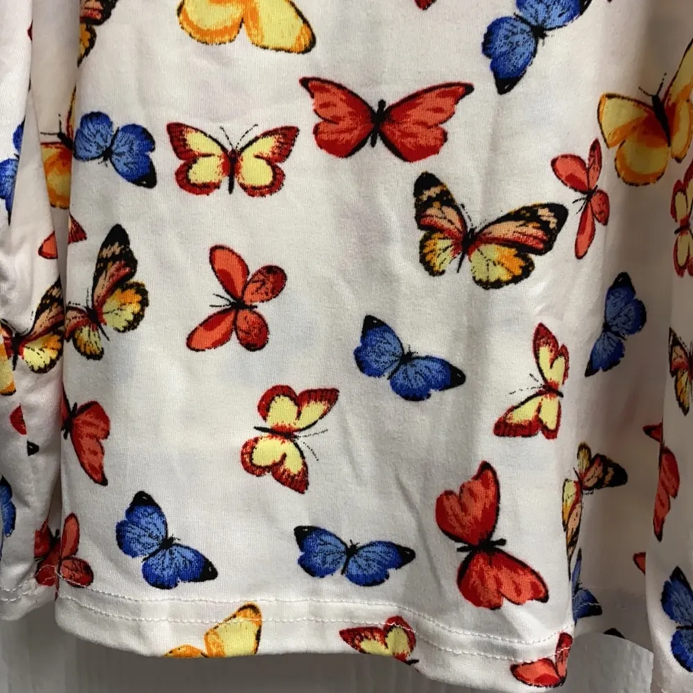 Butterfly Y2k 2000s crop top high neck multicolor NWT - Image 8