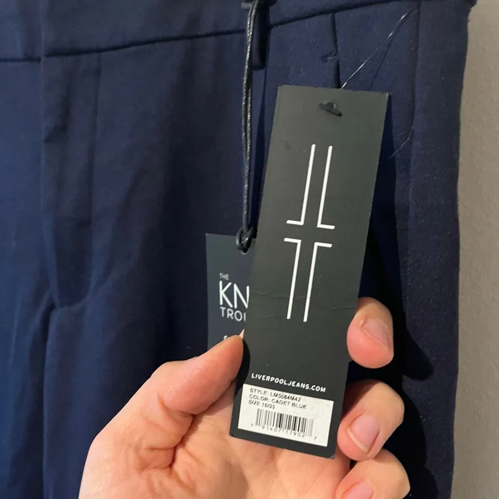 NWT Liverpool Los Angeles The Knit Trouser  Blue Size 16 Stretchy Pull-On pants - Image 13