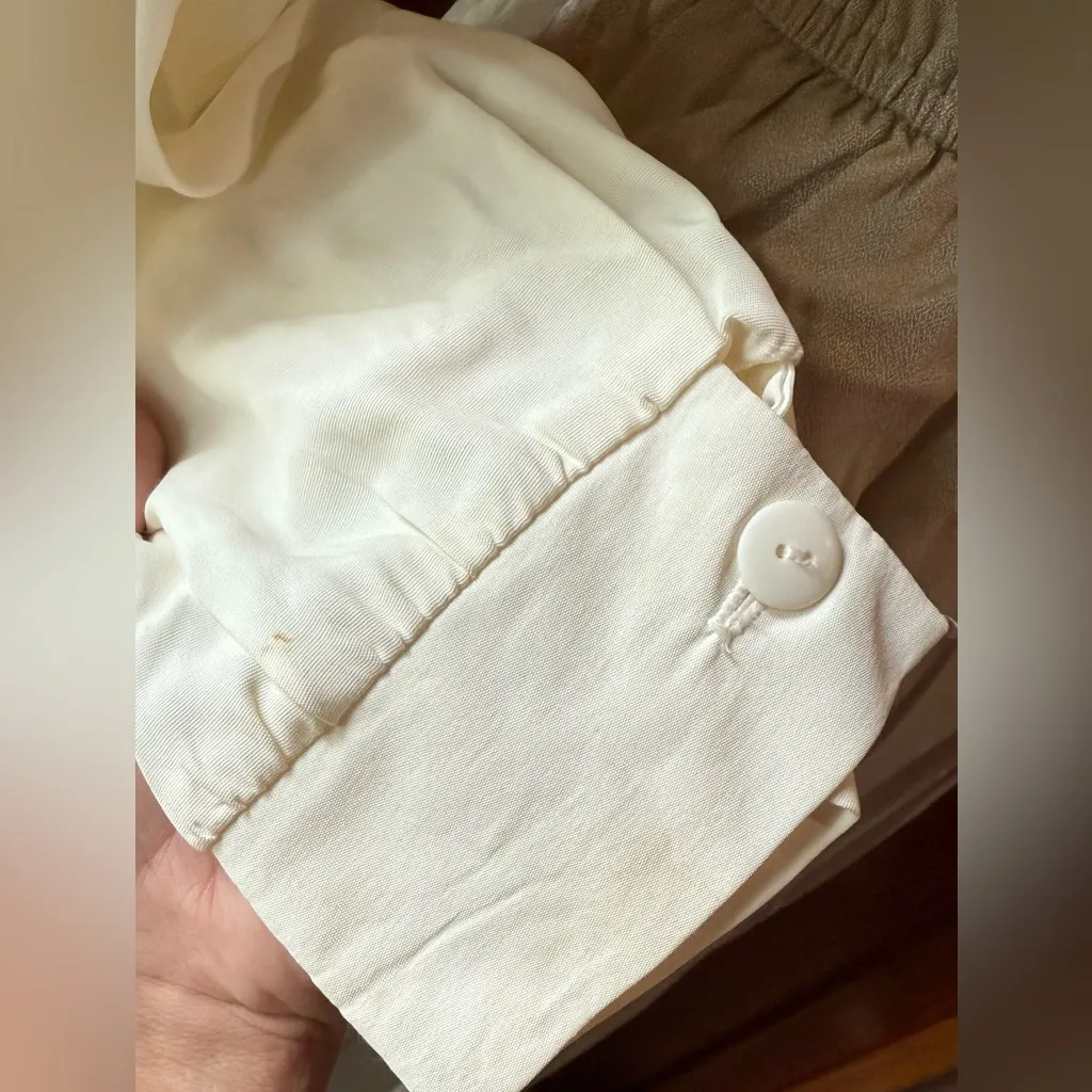 Vintage Miss Scarlet size 6 Elegant Cream Button-Up Dress‎ - Image 10