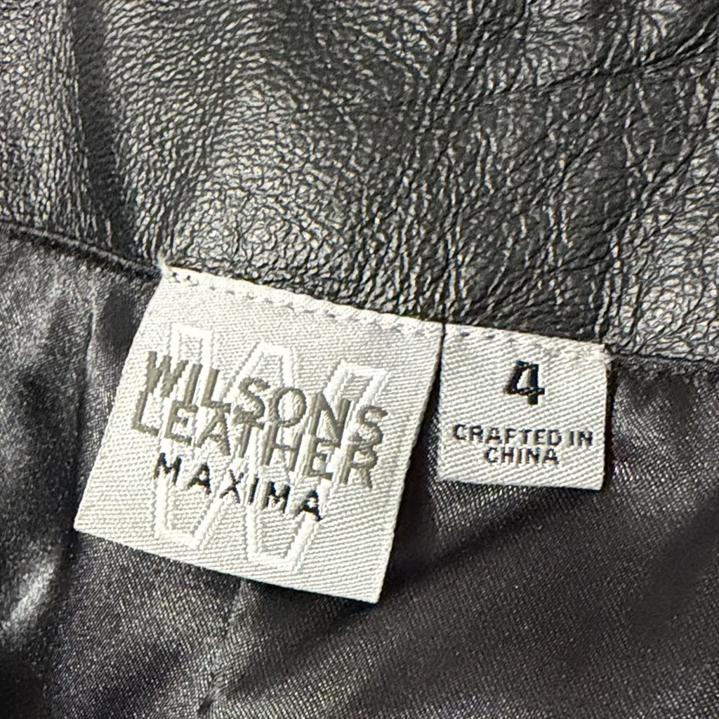 Wilsons Leather Maxima Black Lace-Up Pants and Top Set Vintage 1990’s - Image 9