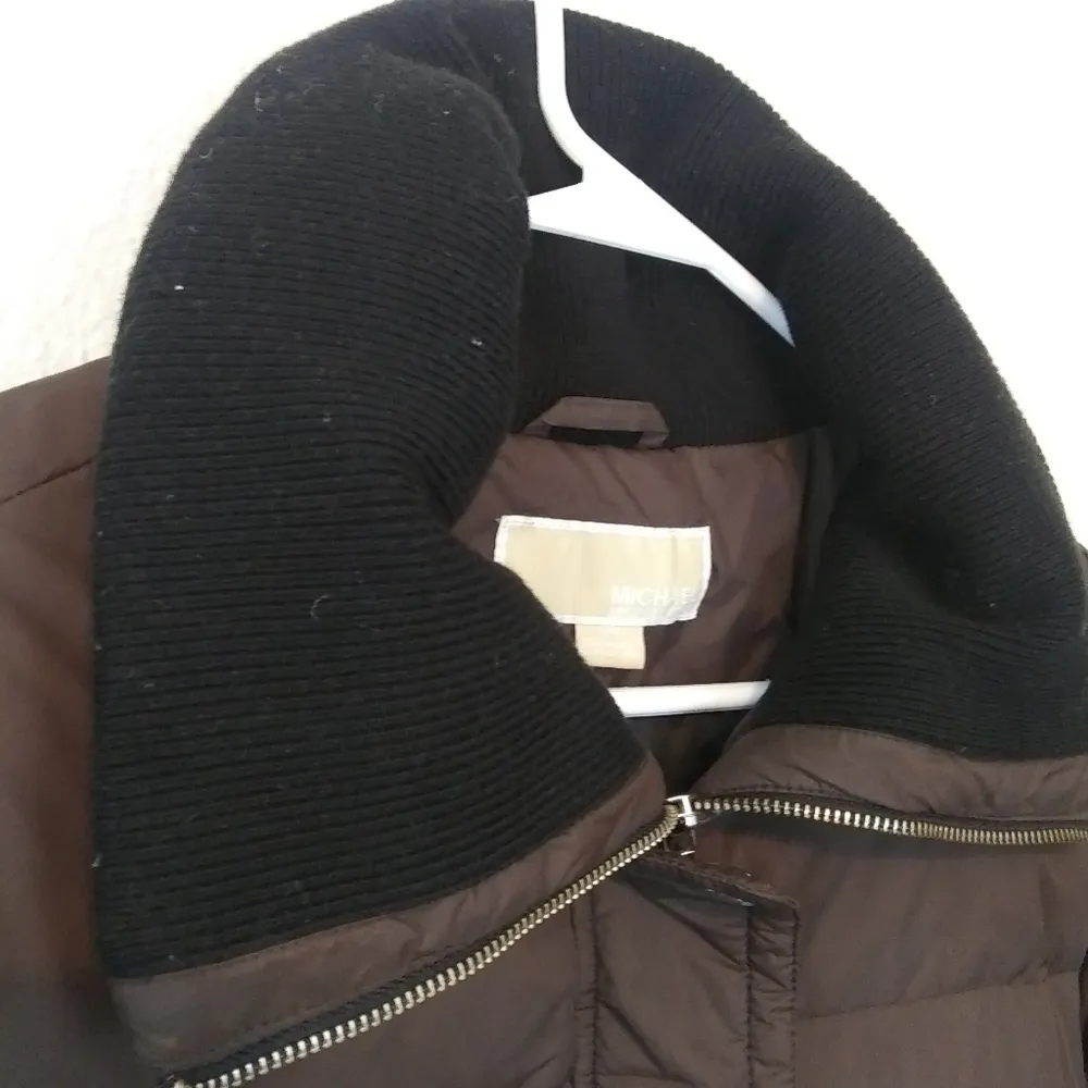 quilted puffer long coat full zipper women’s Size Medium - Image 6