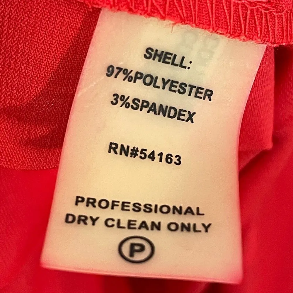 NWT Calvin Klein Pleated Halter‎ Dress in Poppy Red Size 6 Criss Cross Back - Image 7